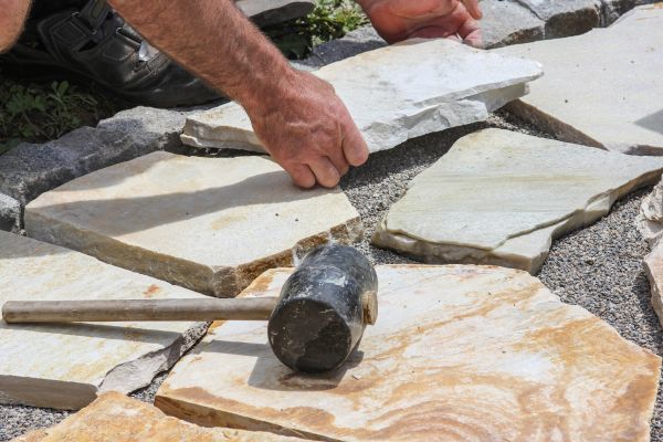 Stone Sidewalk Installation in Westfield